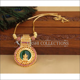 Kerala style gold plated palakka lakshmi necklace M945 - Necklace Set