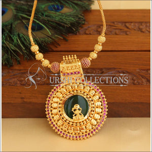 Kerala style gold plated palakka lakshmi necklace M948 - Necklace Set