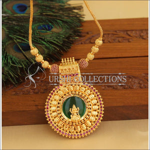 Kerala style gold plated palakka lakshmi necklace M949 - Necklace Set