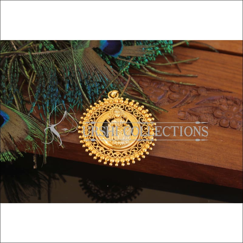 Kerala Style Gold Plated Palakka Lakshmi Pendant M2545 - Pendant Set