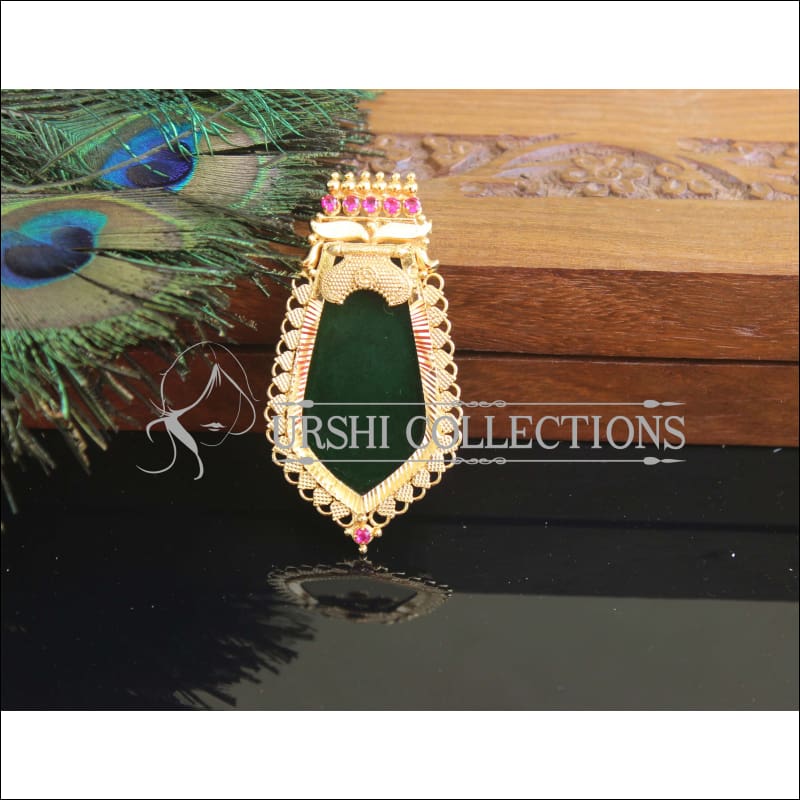 Kerala style Gold plated Palakka Nagapadam Pendant M2381 - Pendant Set