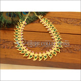 Kerala style gold plated palakka necklace M1034 - Necklace Set