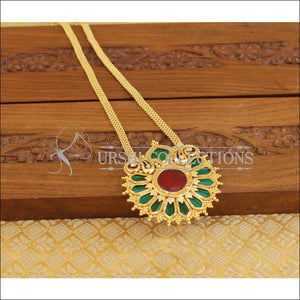 Kerala style gold plated palakka necklace M1072 - Necklace Set