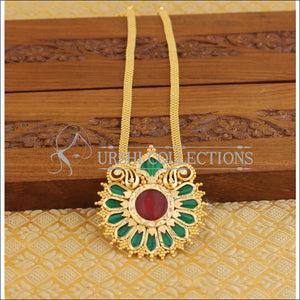 Kerala style gold plated palakka necklace M1072 - Necklace Set