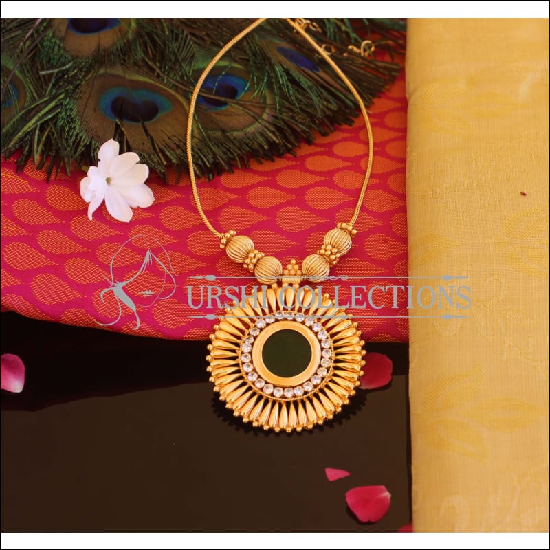 Kerala Style Gold Plated Palakka Necklace M2134 - Set