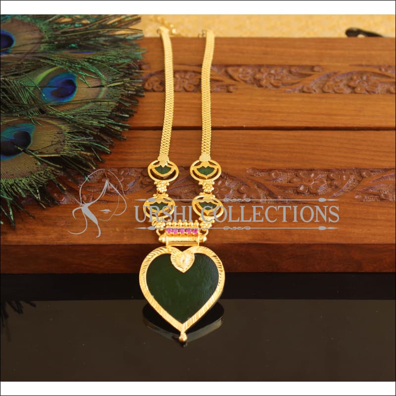 Kerala style Gold plated Palakka Necklace M2198 - Set