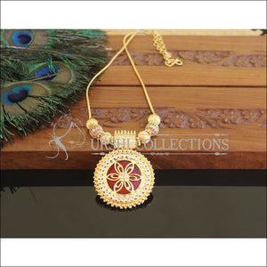 Kerala style Gold plated Palakka Necklace M2212 - Set