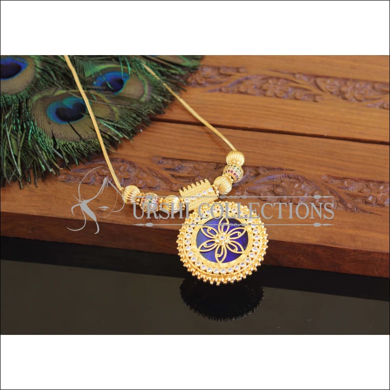 Kerala style Gold plated Palakka Necklace M2213 - Set