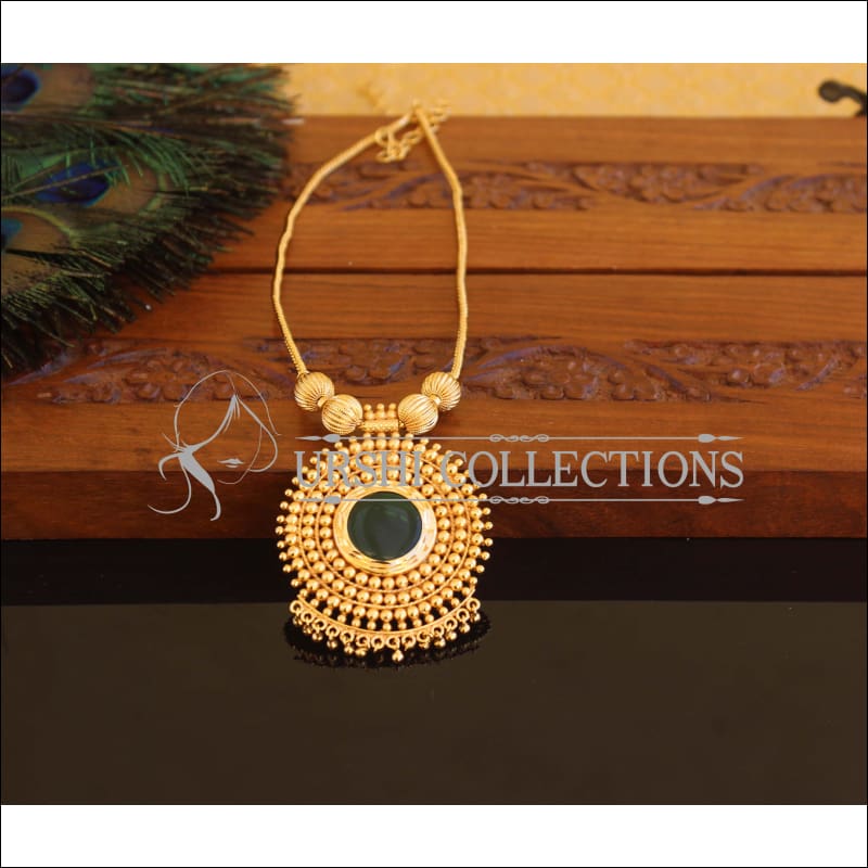 Kerala style Gold plated Palakka Necklace M2241 - Set