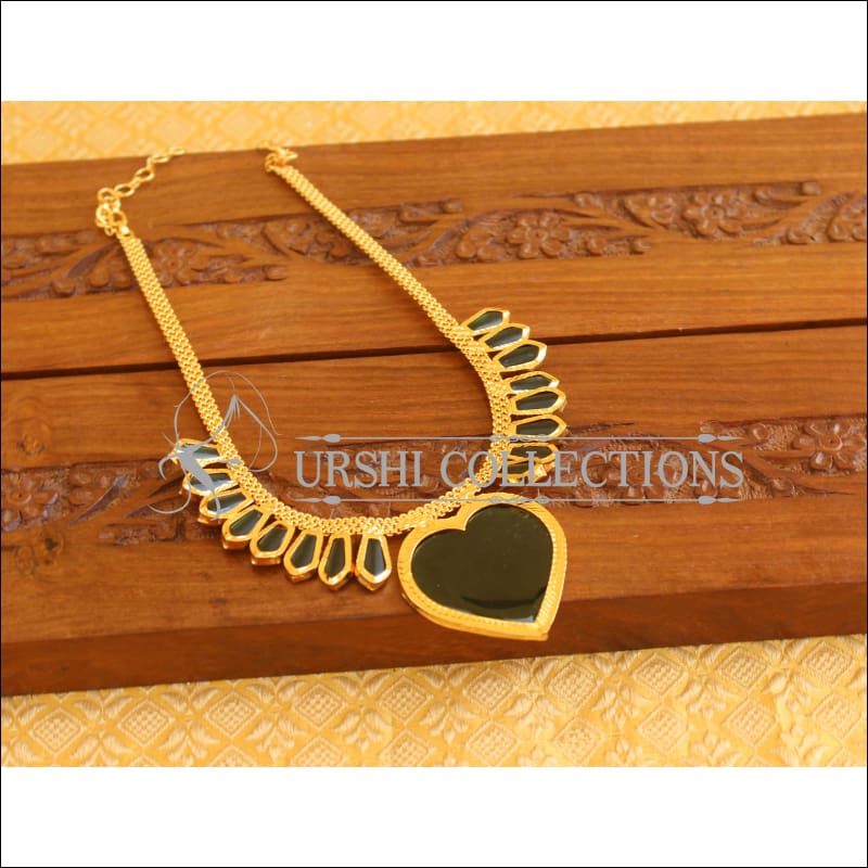 Kerala style Gold plated Palakka Necklace M2243 - Set