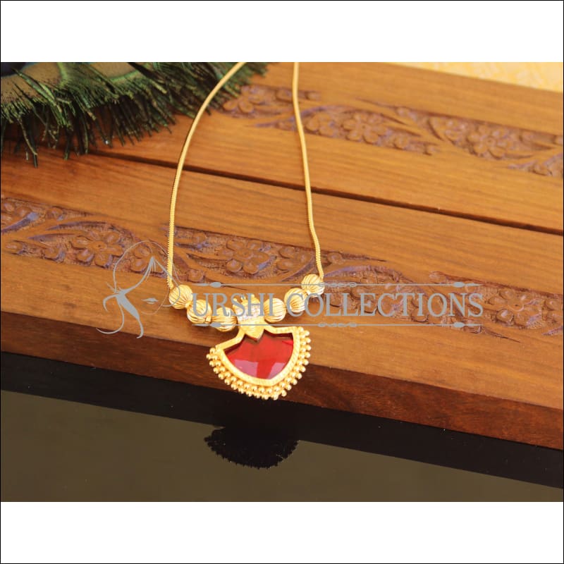 Kerala style Gold plated Palakka Necklace M2280 - Set