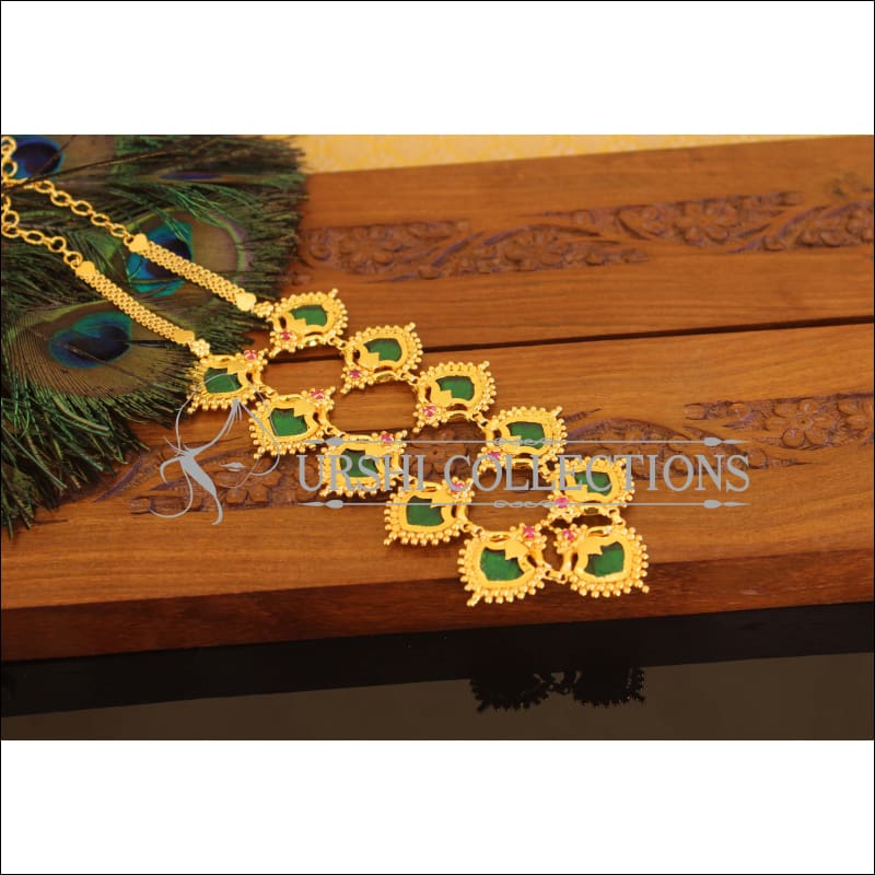 Kerala Style Gold Plated palakka Necklace M2309 - Set