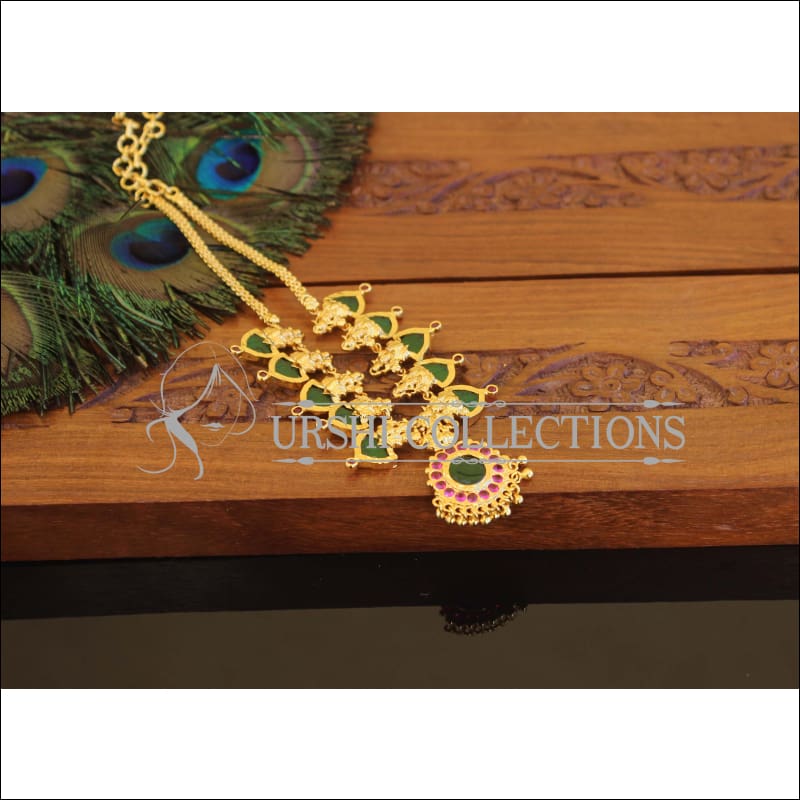 Kerala Style Gold Plated palakka Necklace M2310 - Set