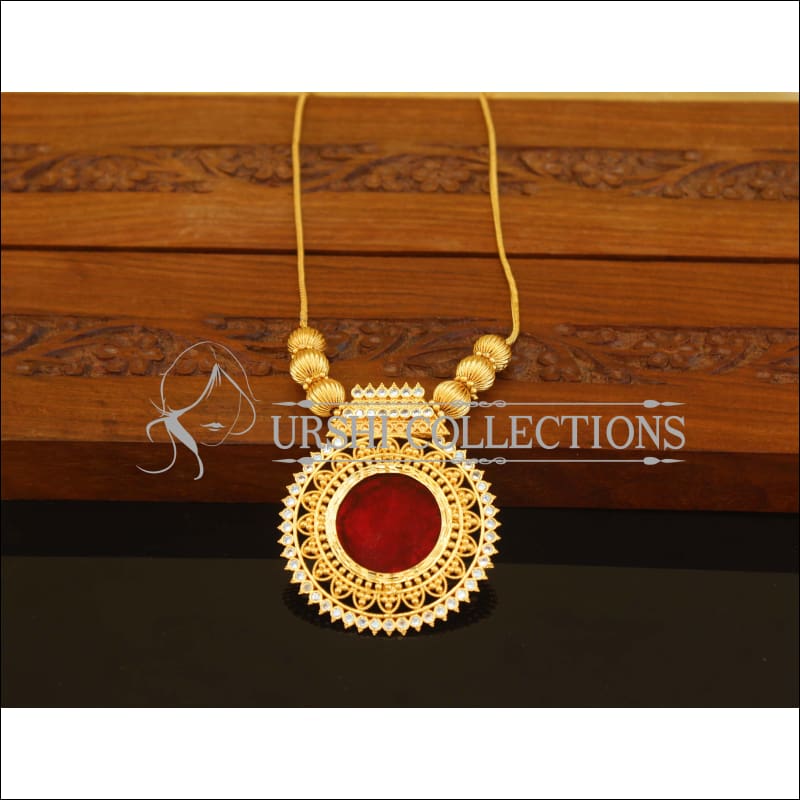Kerala Style Gold Plated Palakka Necklace M2475 - Necklace Set