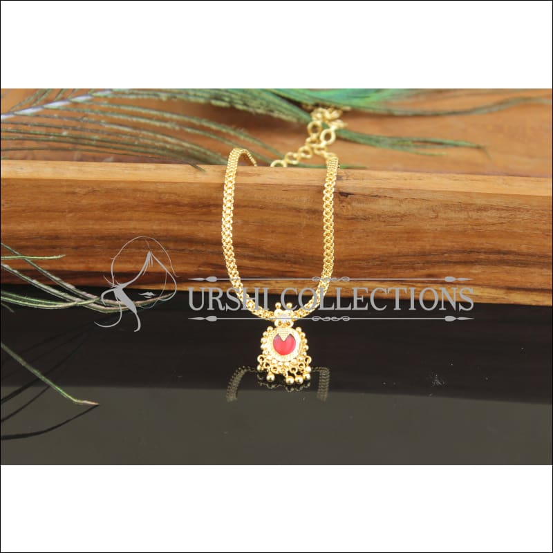 Kerala Style Gold Plated Palakka Necklace M2590 - Necklace Set