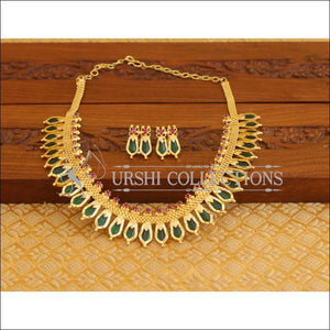 Kerala Style Gold Plated Palakka Necklace set M1279 - Necklace Set