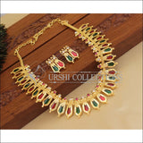 Kerala Style Gold Plated Palakka Necklace set M1282 - Necklace Set