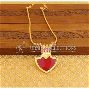 Kerala Style Gold Plated Palakka Necklace Set M1287 - Necklace Set