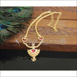 Kerala Style Gold Plated Palakka Necklace Set M3026 - Necklace Set