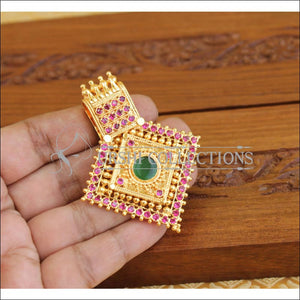 Kerala style gold plated palakka pendant M1106 - Pendant Set