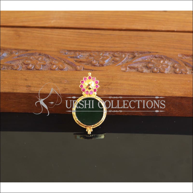 Kerala style Gold plated Palakka Pendant M2173 - Set