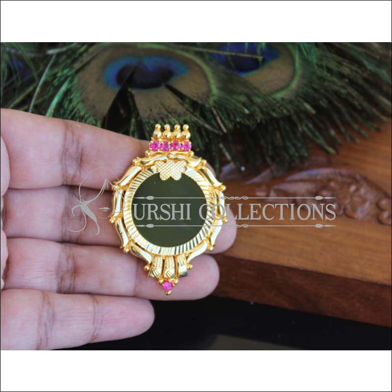 Kerala style Gold plated Palakka Pendant M2367 - Pendant Set