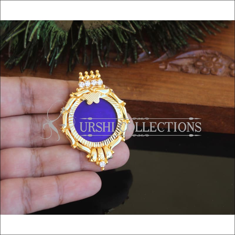 Kerala style Gold plated Palakka Pendant M2368 - Pendant Set