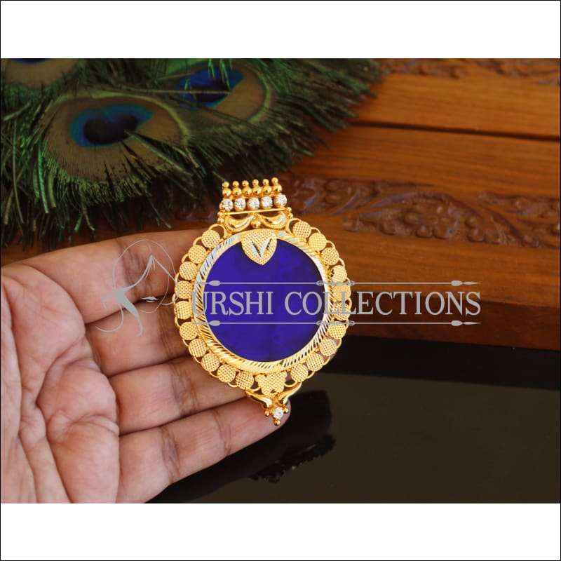 Kerala style Gold plated Palakka Pendant M2375 - Pendant Set