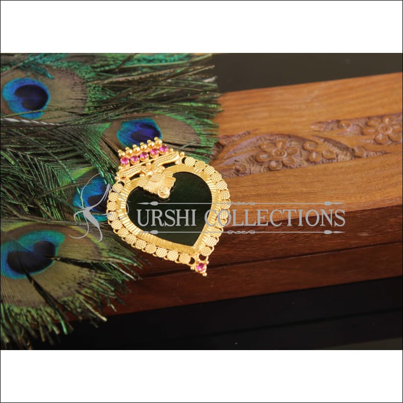 Kerala style Gold plated Palakka Pendant M2376 - Pendant Set