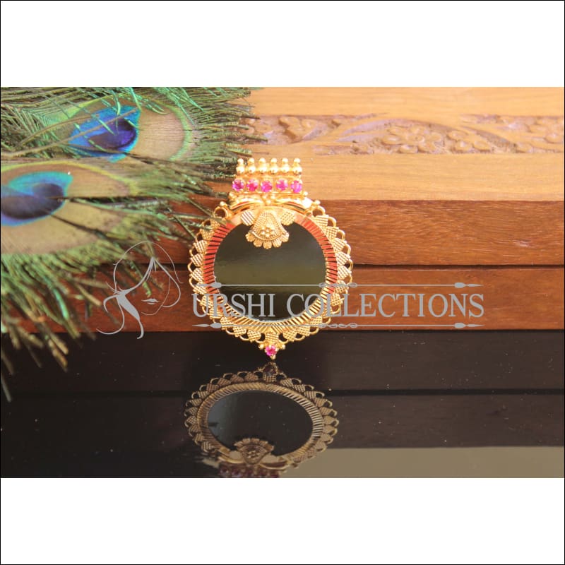 Kerala style Gold plated Palakka Pendant M2380 - Pendant Set