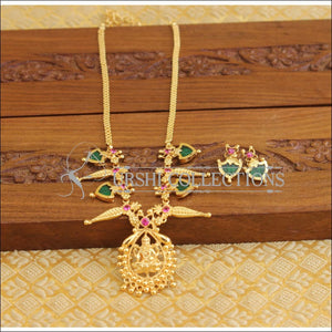 Kerala style gold plated palakka Temple Necklace M1232 - Necklace Set