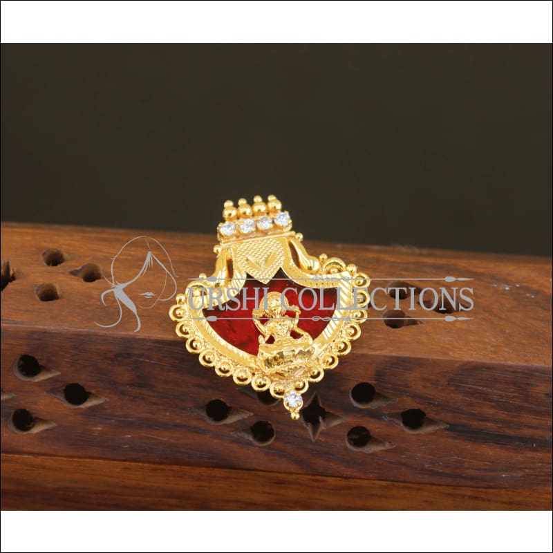 Kerala Style Gold Plated Palakka Temple Pendant M2596 - Pendant Set