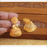 Kerala style Gold plated Peacock earrings M2156