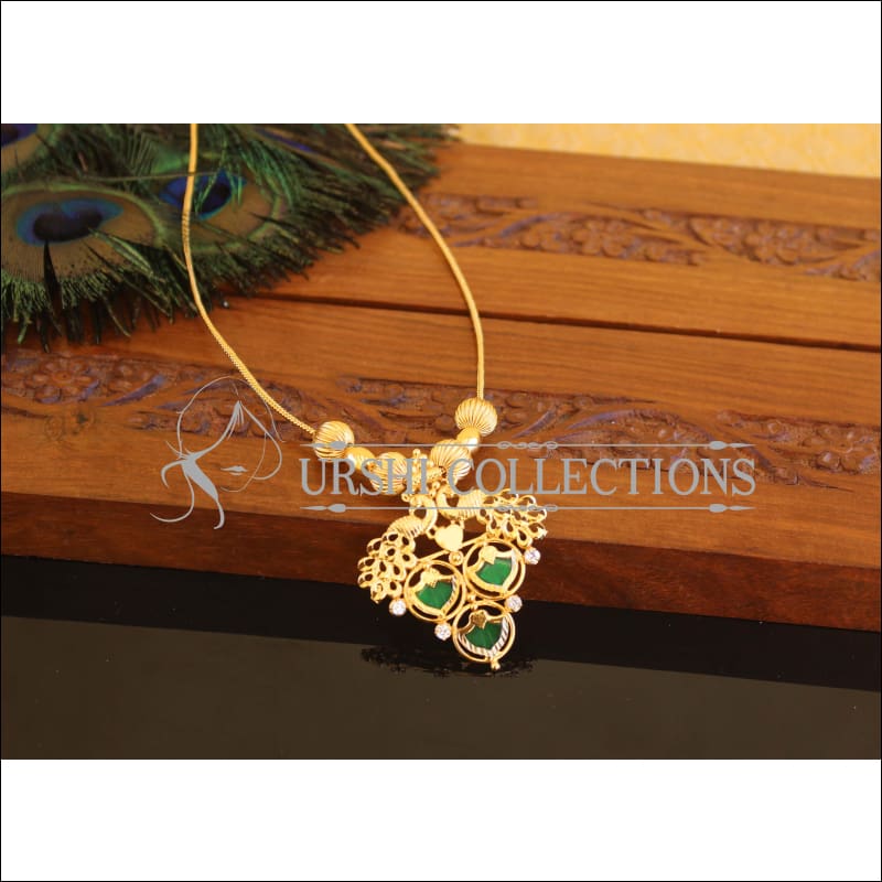 Kerala style Gold plated Peacock Palakka Necklace M2273 - Set