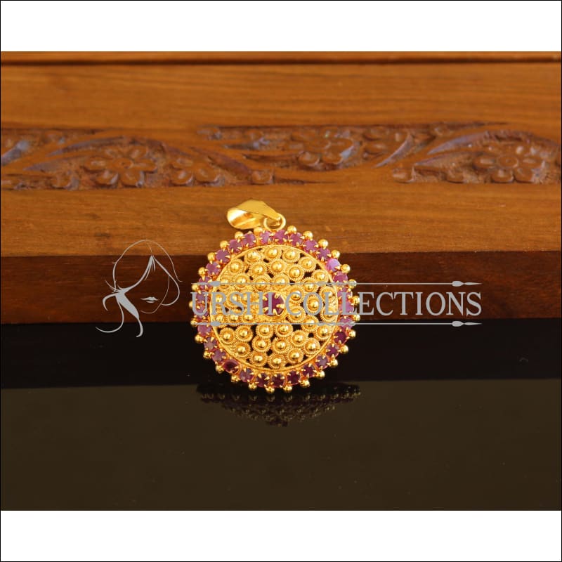 Kerala style Gold plated Pendant M2169 - Set