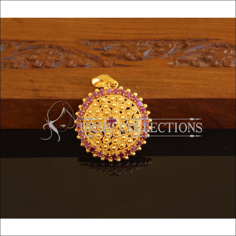 Kerala style Gold plated Pendant M2169 - Set