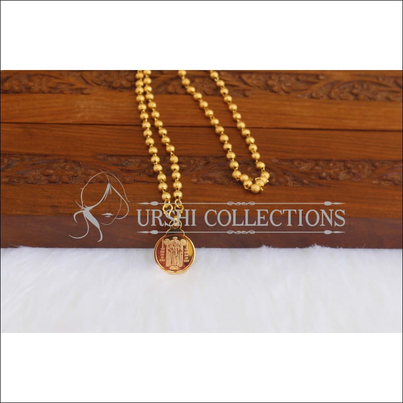 Kerala Style Gold Plated Temple Chain M2968 - Necklace Set