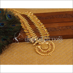 Kerala Style Gold Plated Temple Coin Necklace M3028 - Necklace Set