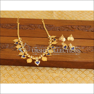 Kerala Style Gold Plated Temple Coin Necklace Set M1288 - Necklace Set
