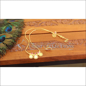 Kerala style Gold plated Temple Coin Necklace Set M2288