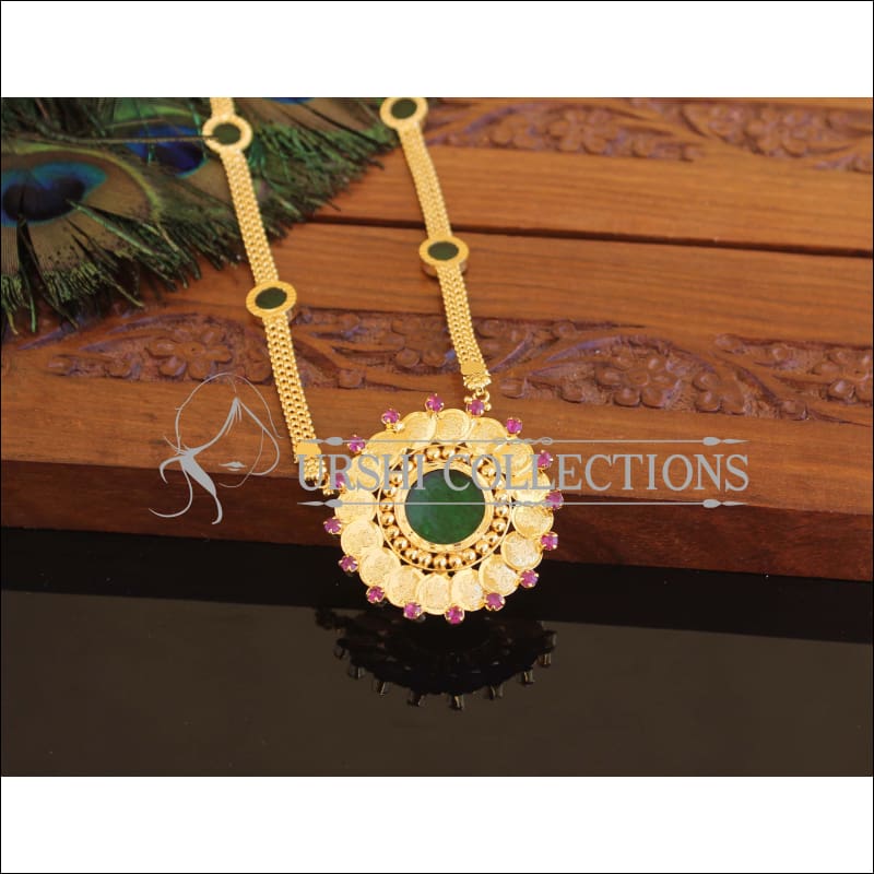 Kerala style Gold plated Temple Coin Palakka Necklace M2274 - Set