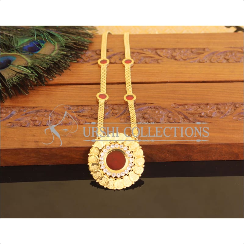 Kerala style Gold plated Temple Coin Palakka Necklace M2278 - Set