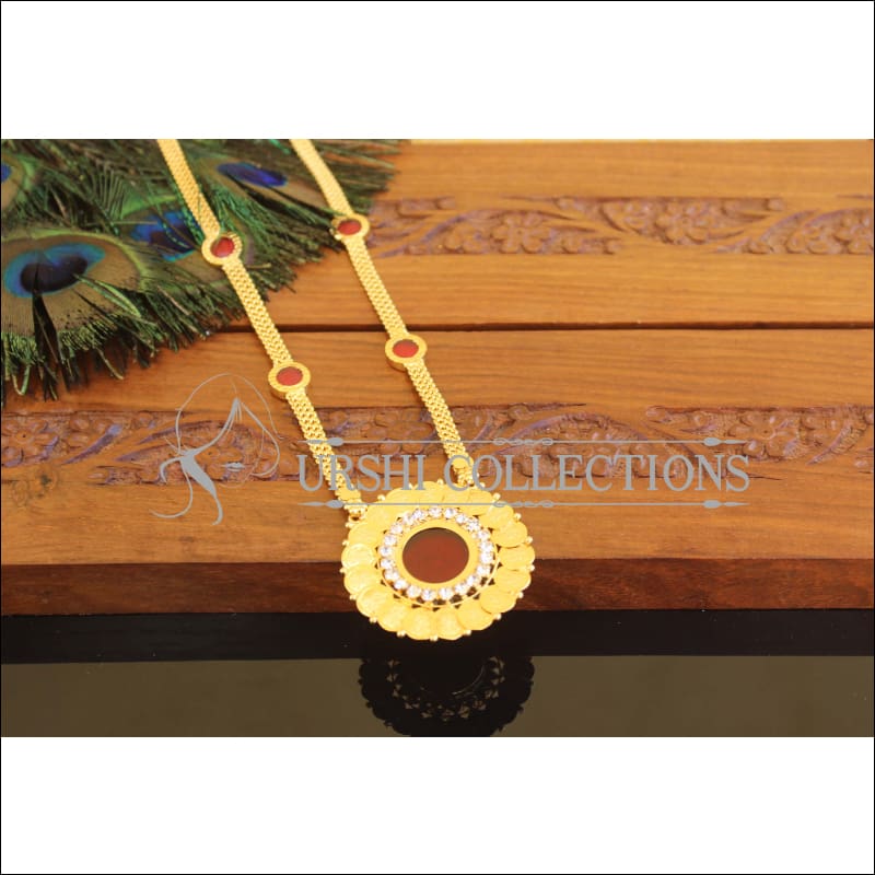 Kerala style Gold plated Temple Coin Palakka Necklace M2278 - Set