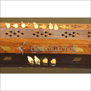 Kerala Style Gold Plated Temple Earrings M2570 - Earrings