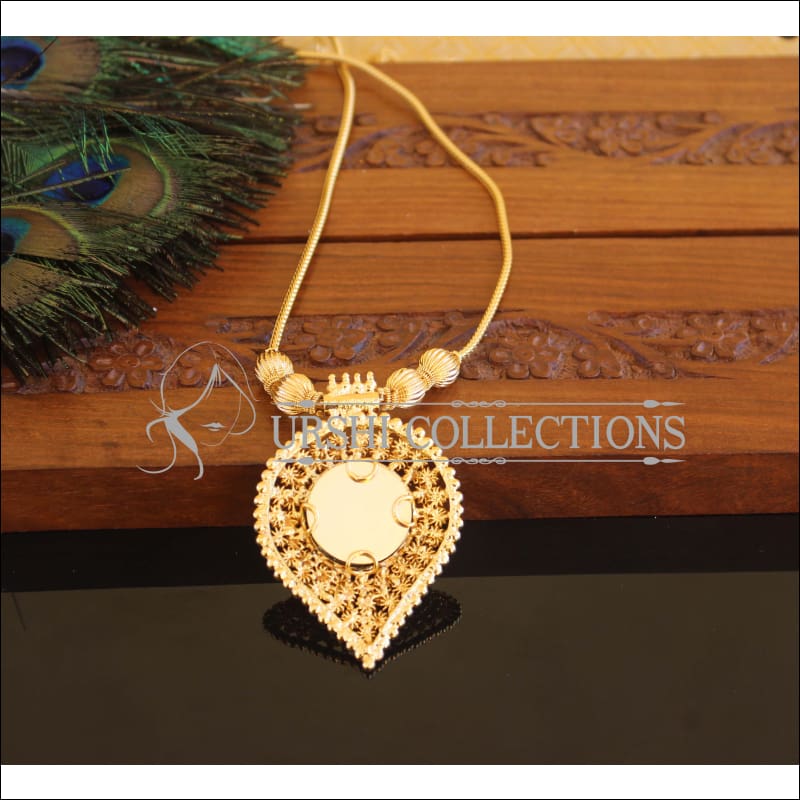 Kerala style Gold plated Temple Krishna Palakka Necklace M2234 - Set