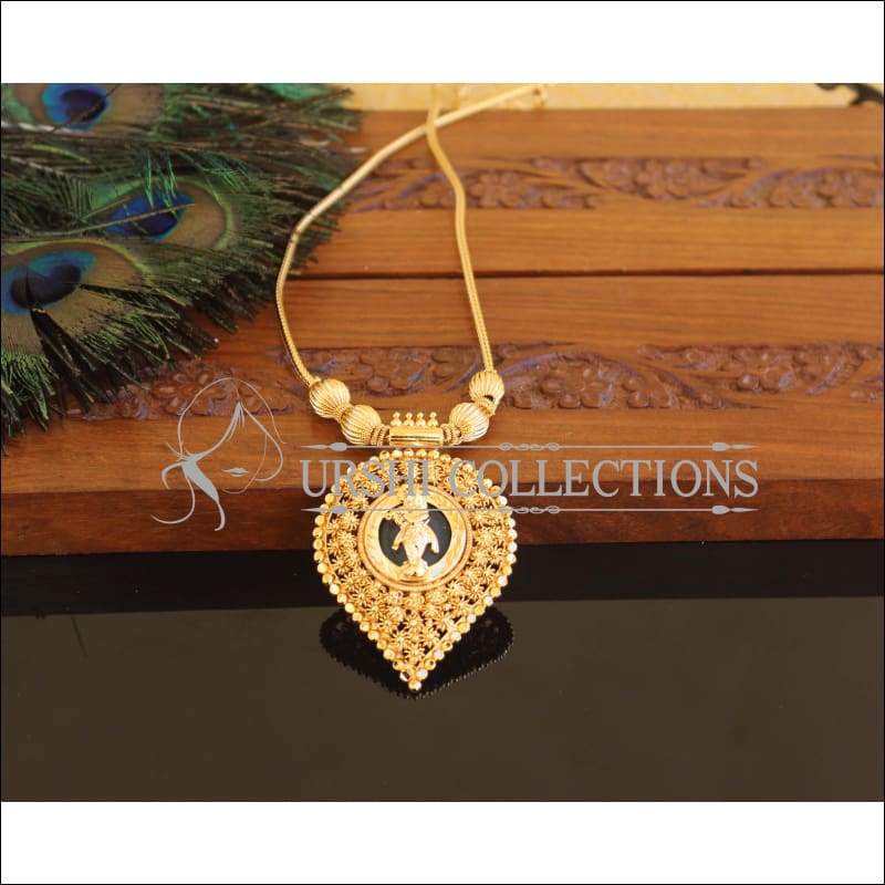 Kerala style Gold plated Temple Krishna Palakka Necklace M2234 - Set
