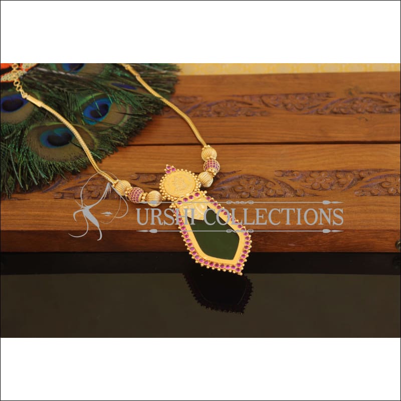 Kerala Style Gold Plated Temple Nagapadam Palakka Necklace M2307 - Set