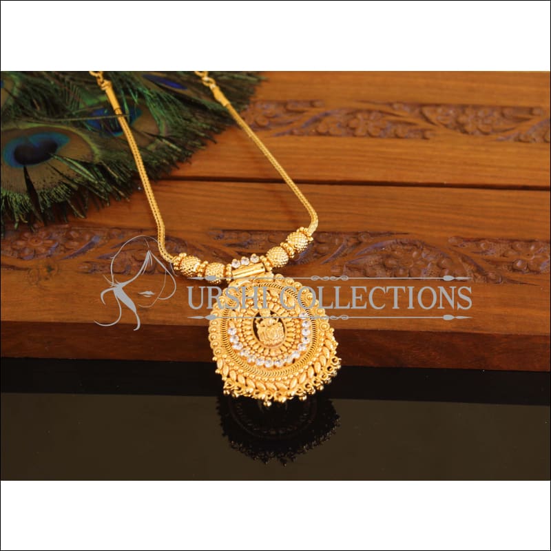 Kerala style Gold plated Temple Necklace M2271 - Set