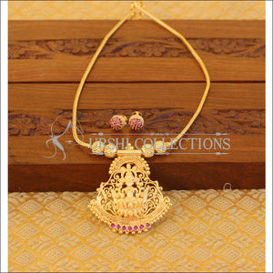 Kerala style gold plated temple necklace set M909 - Necklace Set