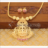 Kerala style gold plated temple necklace set M909 - Necklace Set
